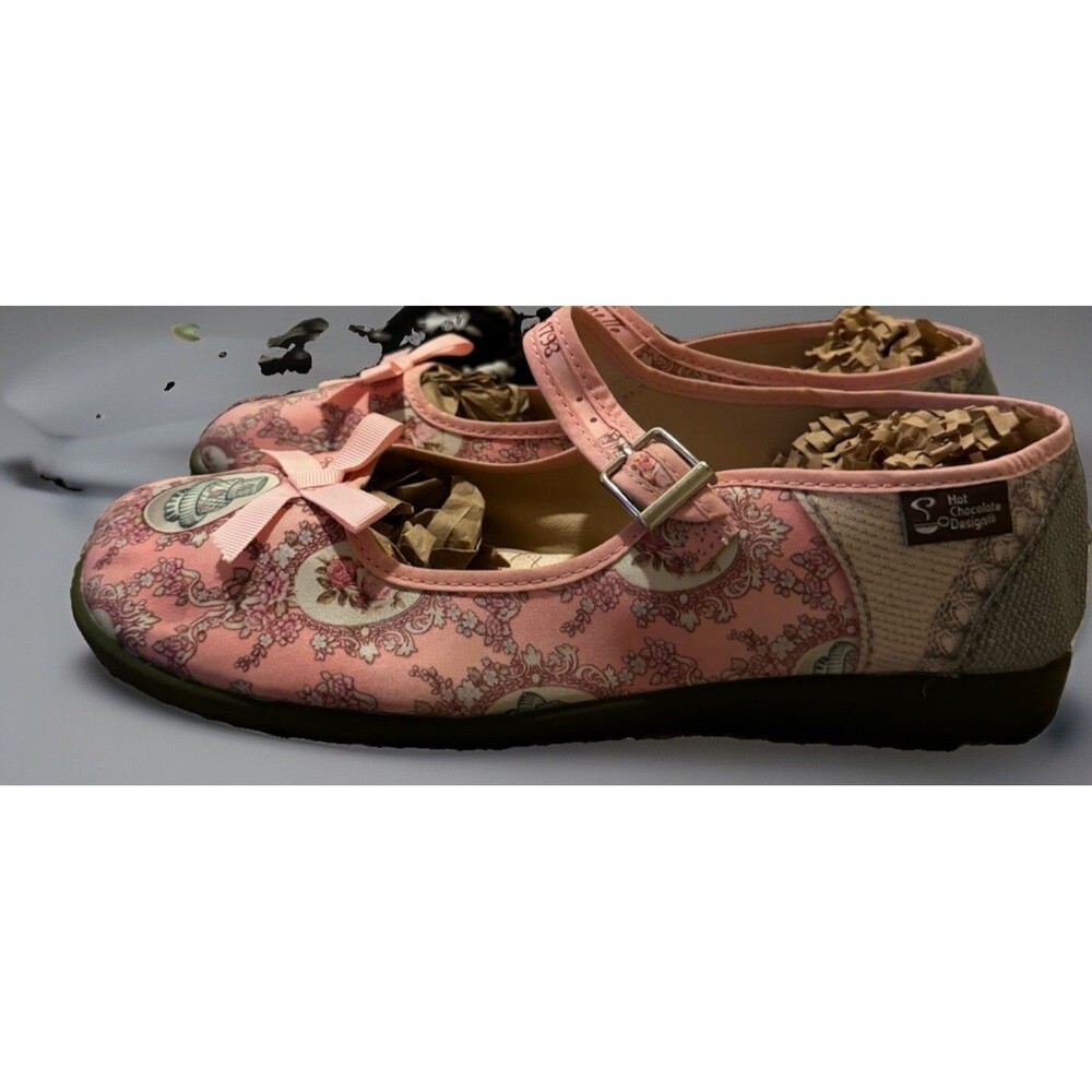 Hot Chocolate Design Marie Antoinette Chocolaticas Mary Jane Flats Pink Size 42